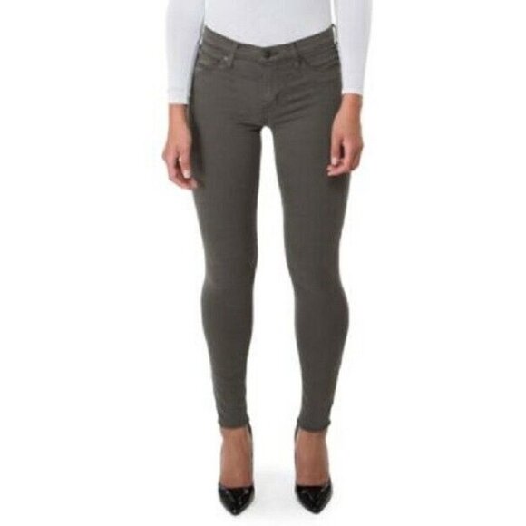 Hudson Womens Natalie Super Skinny Jeans Green Sz 26 Mid Rise 5 Pocket Denim NWT - Picture 1 of 12